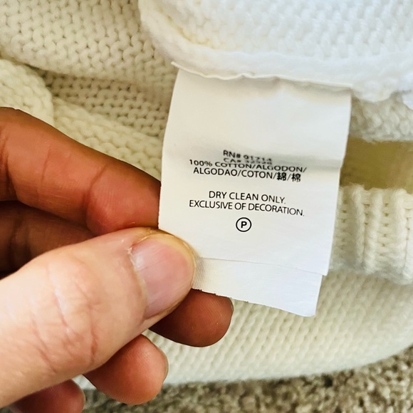 Armani Exchange White Women's 3/4 Sleeve Top,Size S - Picture 4 of 5